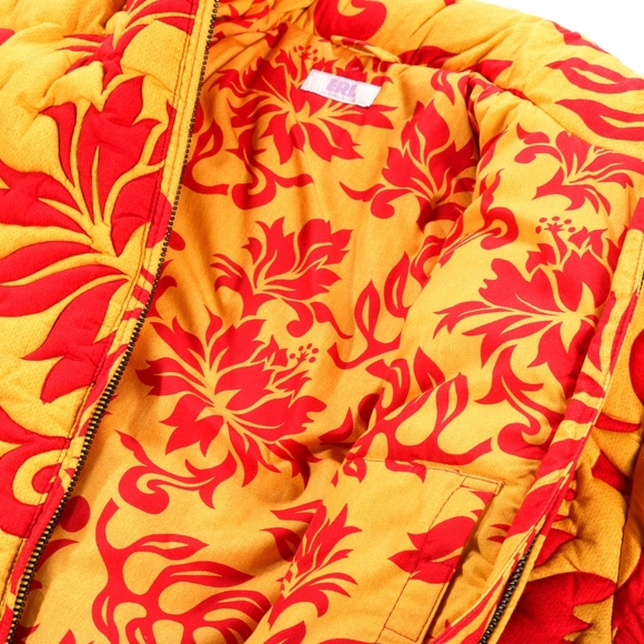 ERL TROPICAL FLOWERS PUFFER Sz Large NEW WITH TAGS - Picture 9 of 14